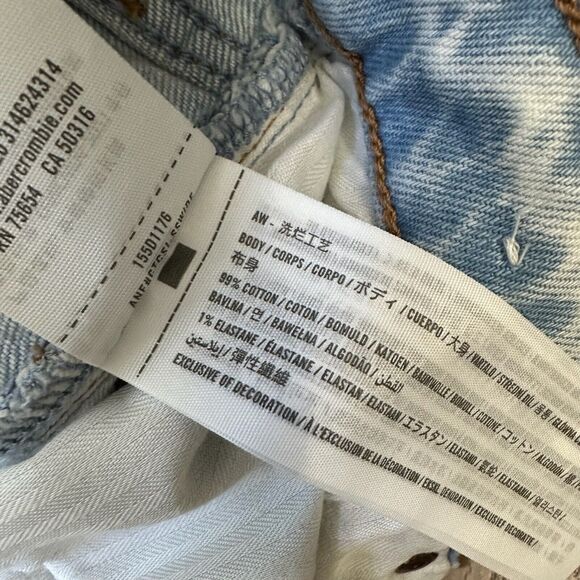 ABERCROMBIE & FITCH The 90s Straight Ultra High Rise Jeans Blue - Picture 11 of 15